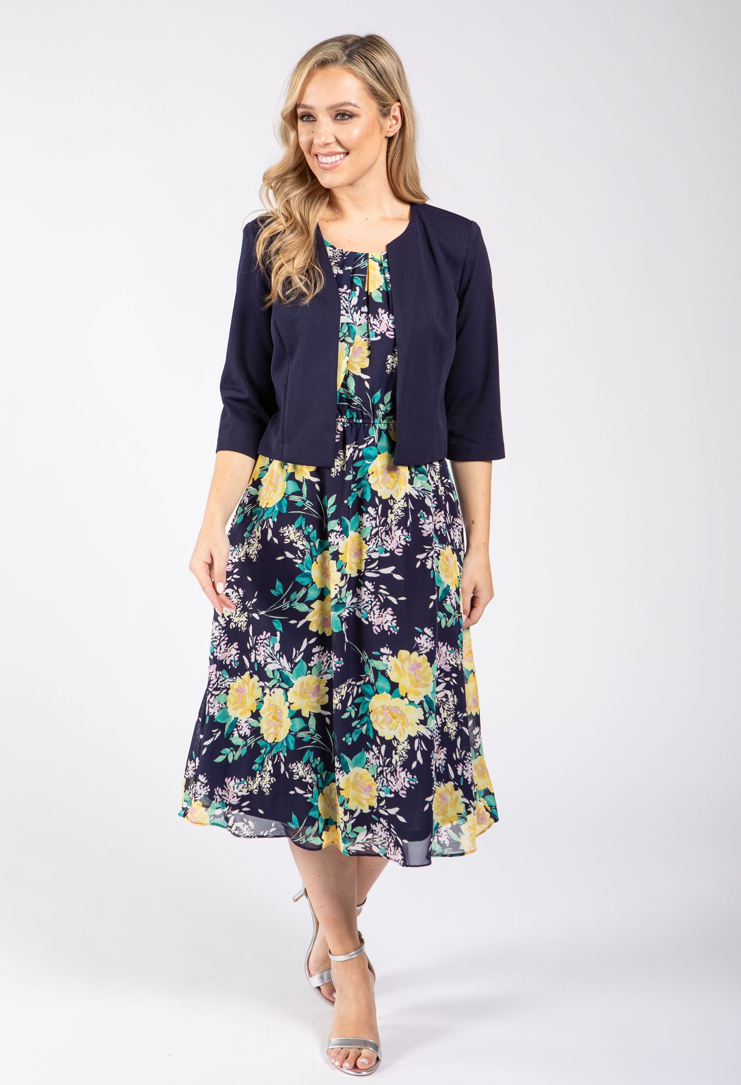 2 Piece Floral Midi Dress