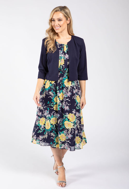 2 Piece Floral Midi Dress