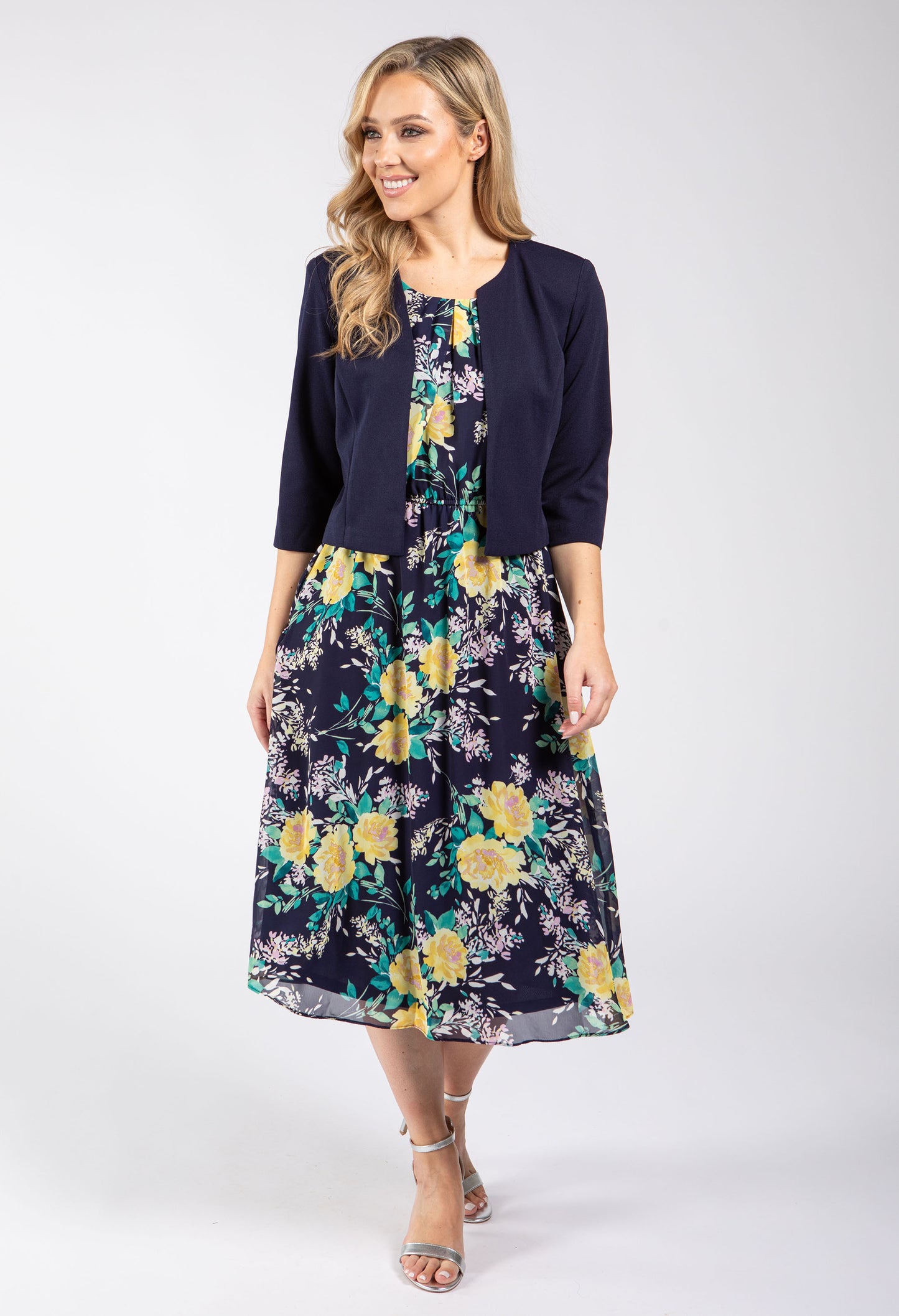 2 Piece Floral Midi Dress
