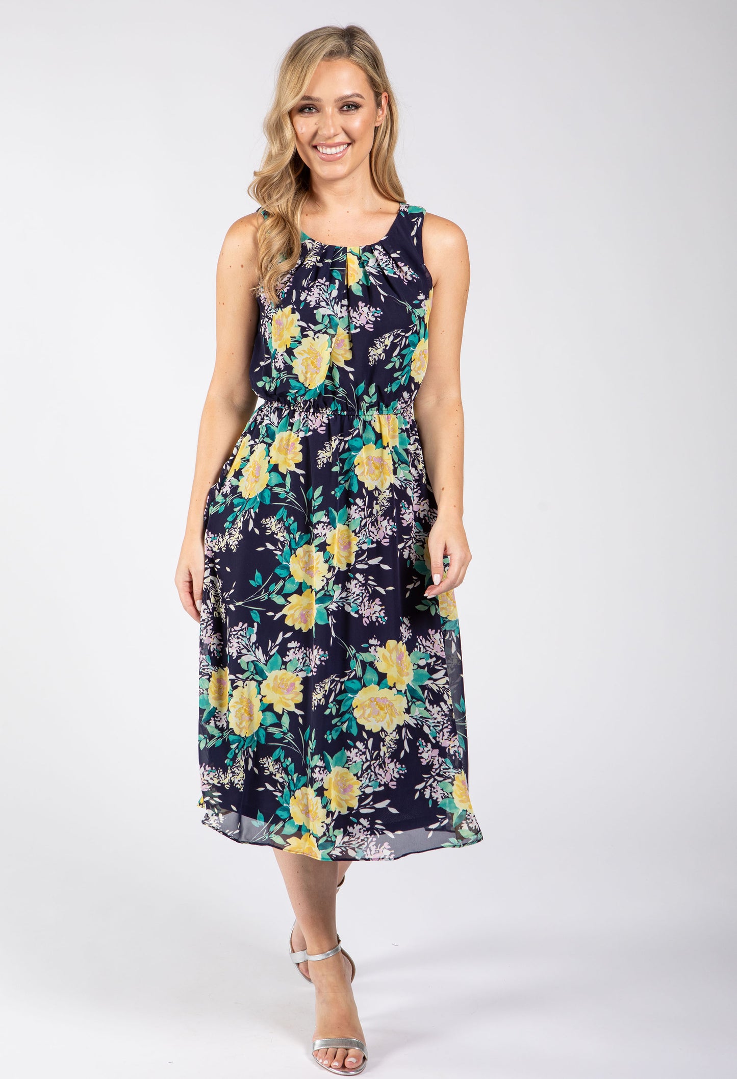 2 Piece Floral Midi Dress