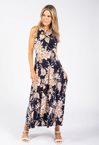 Sleeveless Floral Wrap Dress