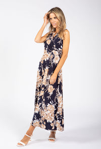 Sleeveless Floral Wrap Dress