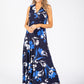 Sleeveless Floral Wrap Dress