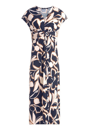 V-Neck Floral Midi Dress
