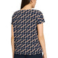 Printed Cowl Neck Top