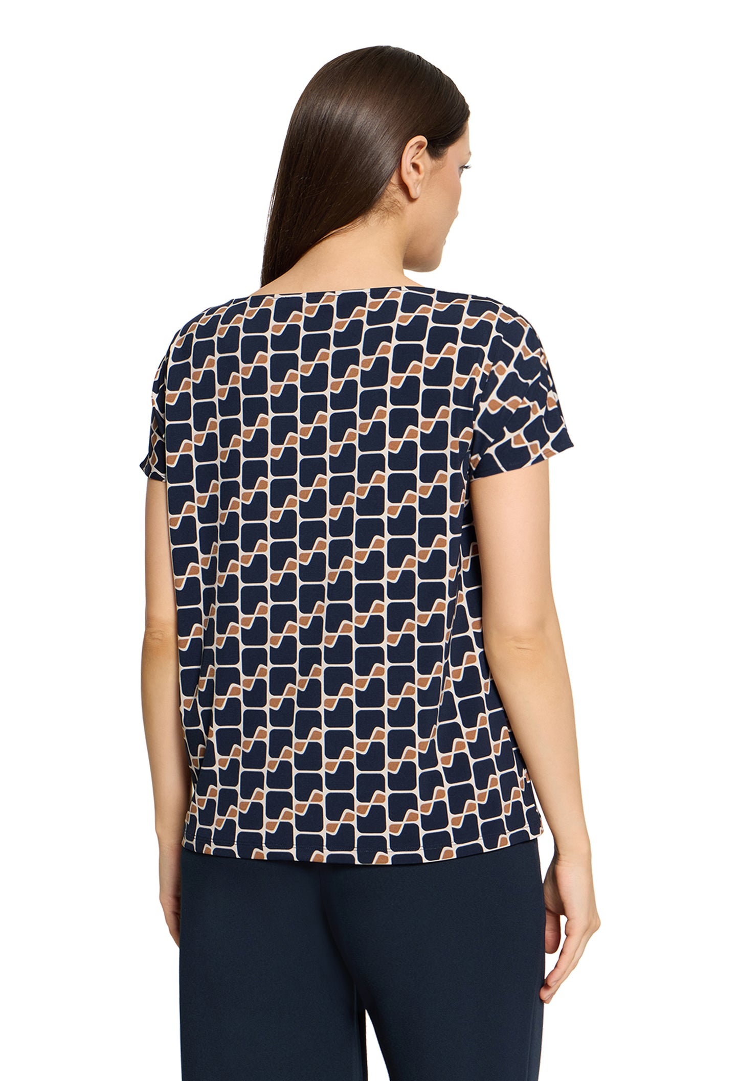 Printed Cowl Neck Top