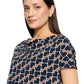 Printed Cowl Neck Top