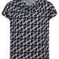 Printed Cowl Neck Top