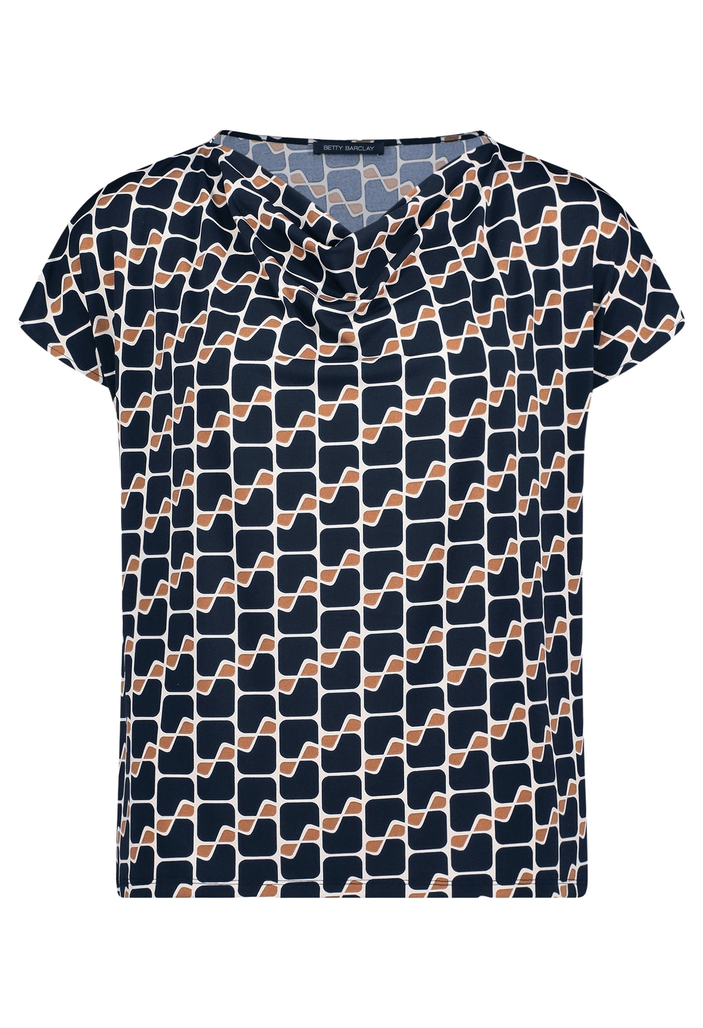 Printed Cowl Neck Top