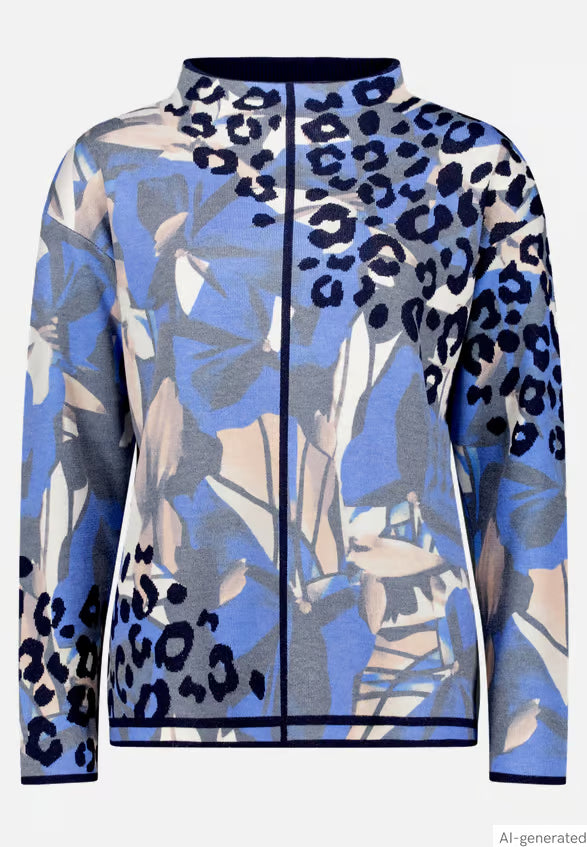 Knitted Sweater With A Print