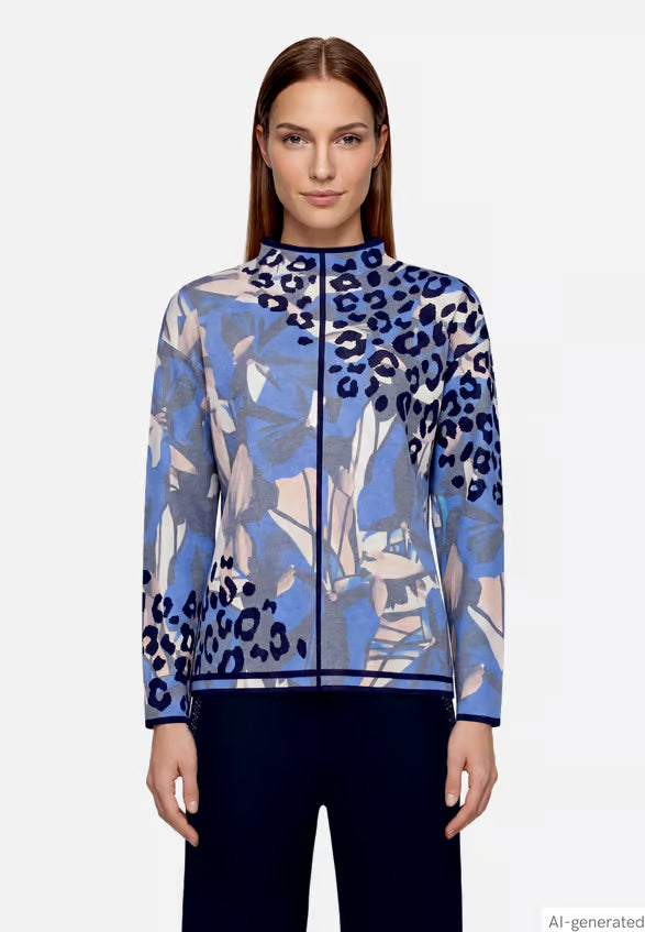 Knitted Sweater With A Print