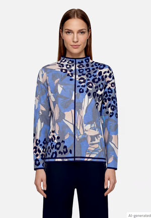 Knitted Sweater With A Print