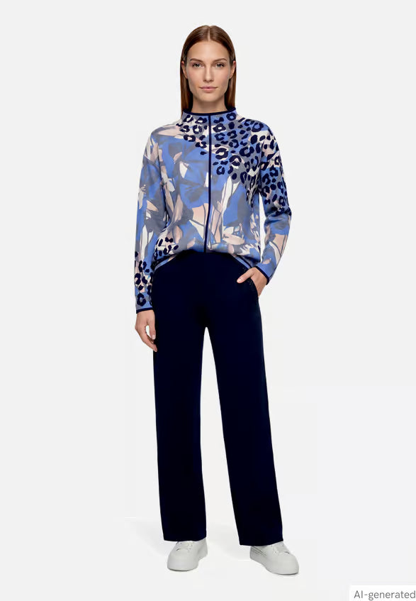 Knitted Sweater With A Print