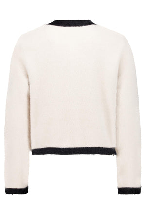 Contrast Knit Cardigan