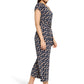 Printed Wrap Jumpsuit