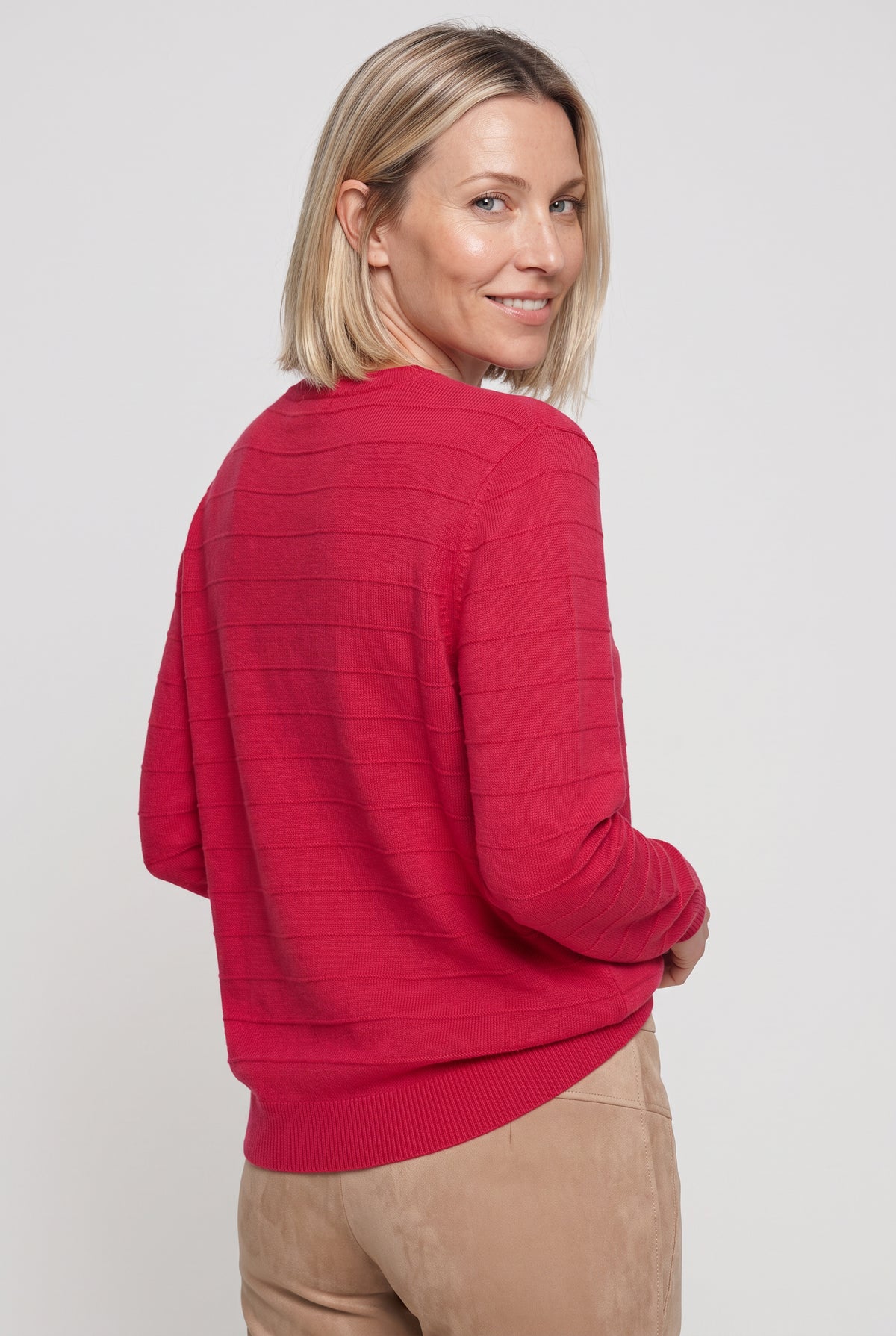 Round Neck Knit Jumper, view 6 – Pamela Scott