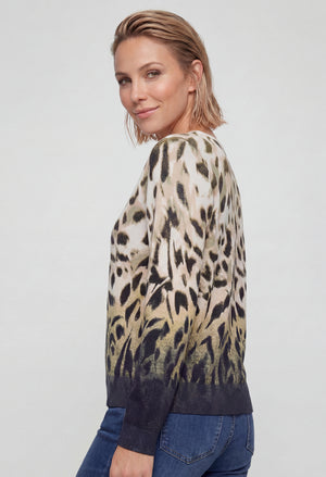 Abstract Print Knit Jumper