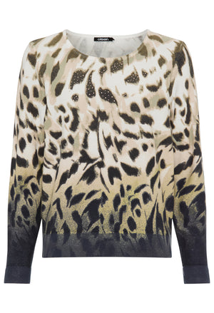 Abstract Print Knit Jumper