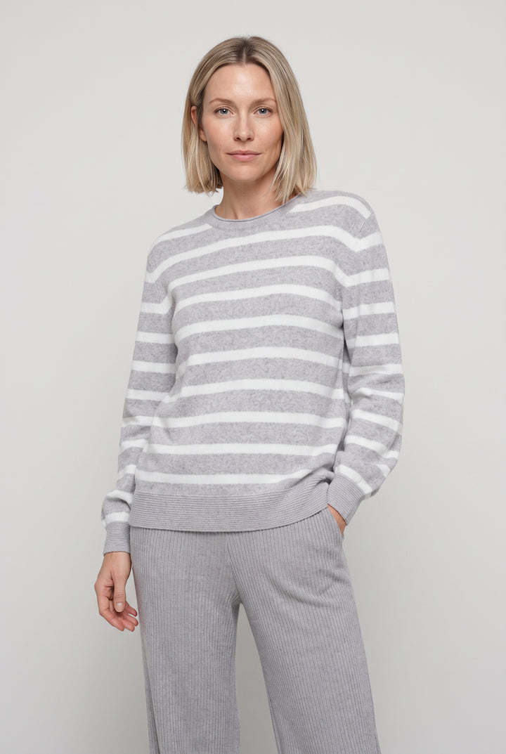 Striped Design Knit Jumper