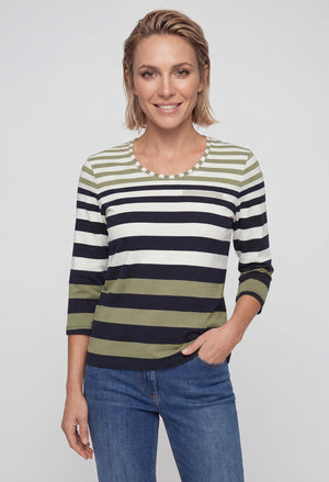 Striped Round Neck Top