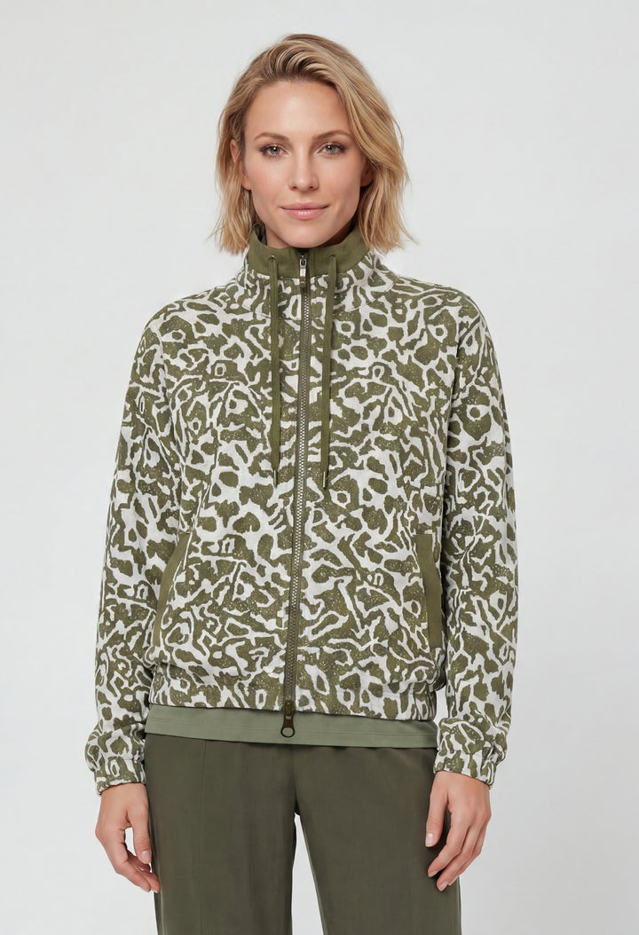 Printed Zip-Up Jacket