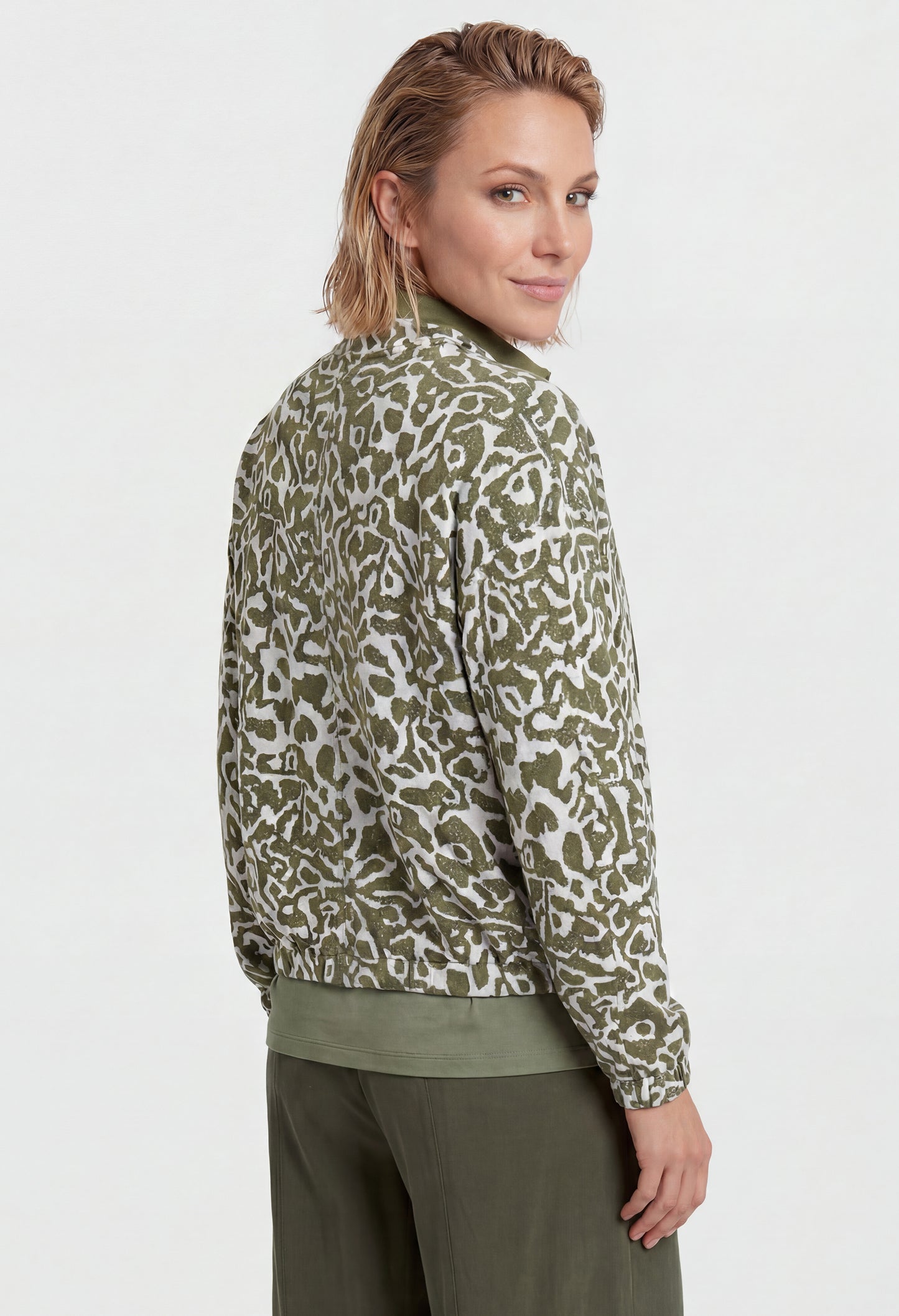 Printed Zip-Up Jacket