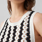 Ifama Sleeveless Crochet Knit Top