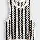 Ifama Sleeveless Crochet Knit Top