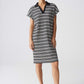 Wary Striped Polo Knit Dress