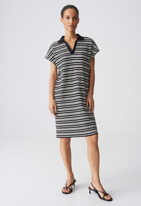 Wary Striped Polo Knit Dress