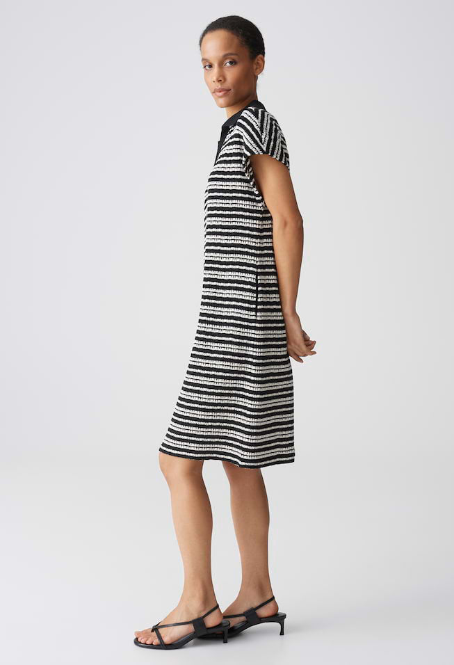 Wary Striped Polo Knit Dress