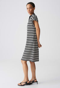 Wary Striped Polo Knit Dress