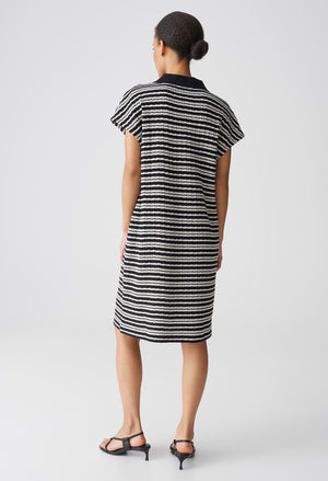 Wary Striped Polo Knit Dress