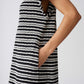 Wary Striped Polo Knit Dress