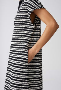 Wary Striped Polo Knit Dress
