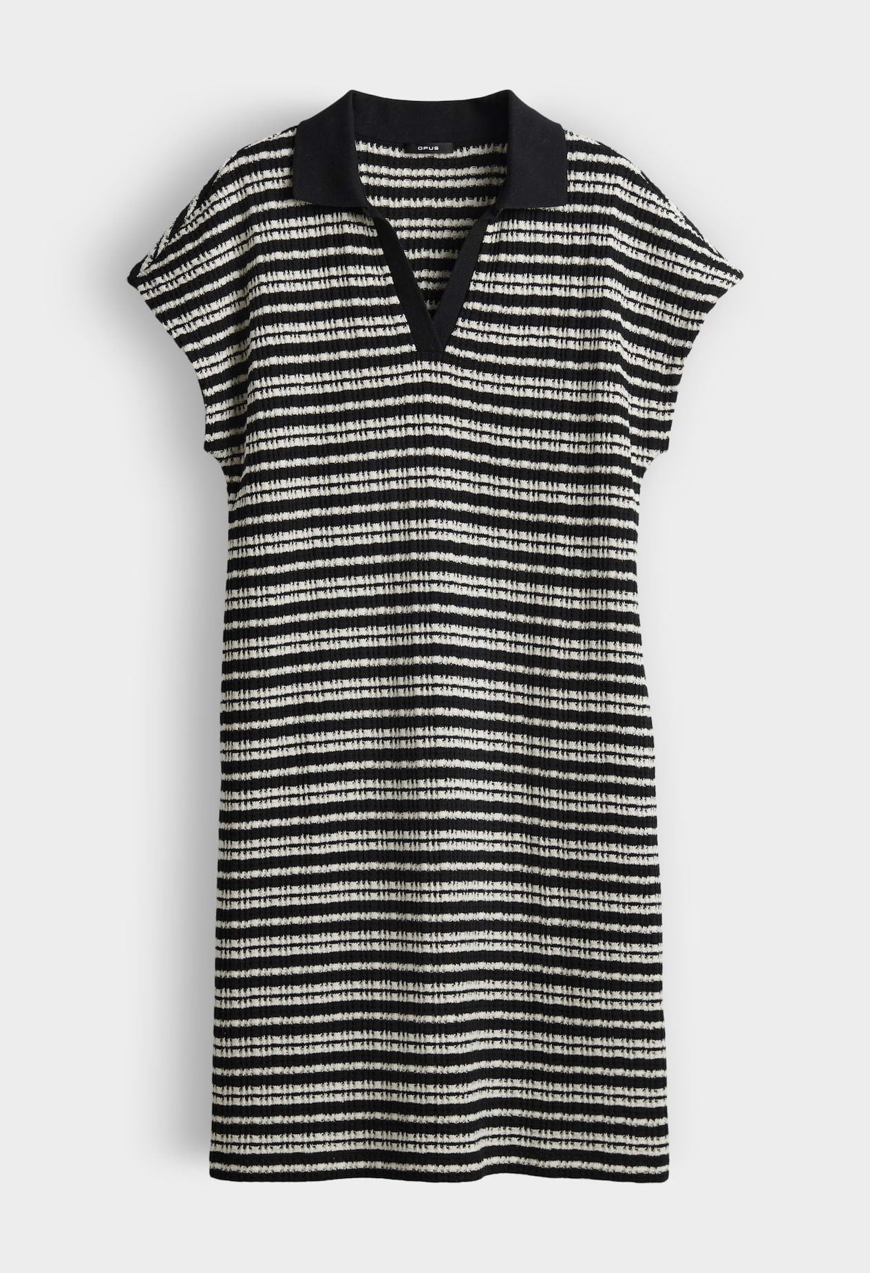 Wary Striped Polo Knit Dress