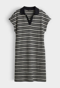 Wary Striped Polo Knit Dress