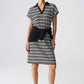 Wary Striped Polo Knit Dress