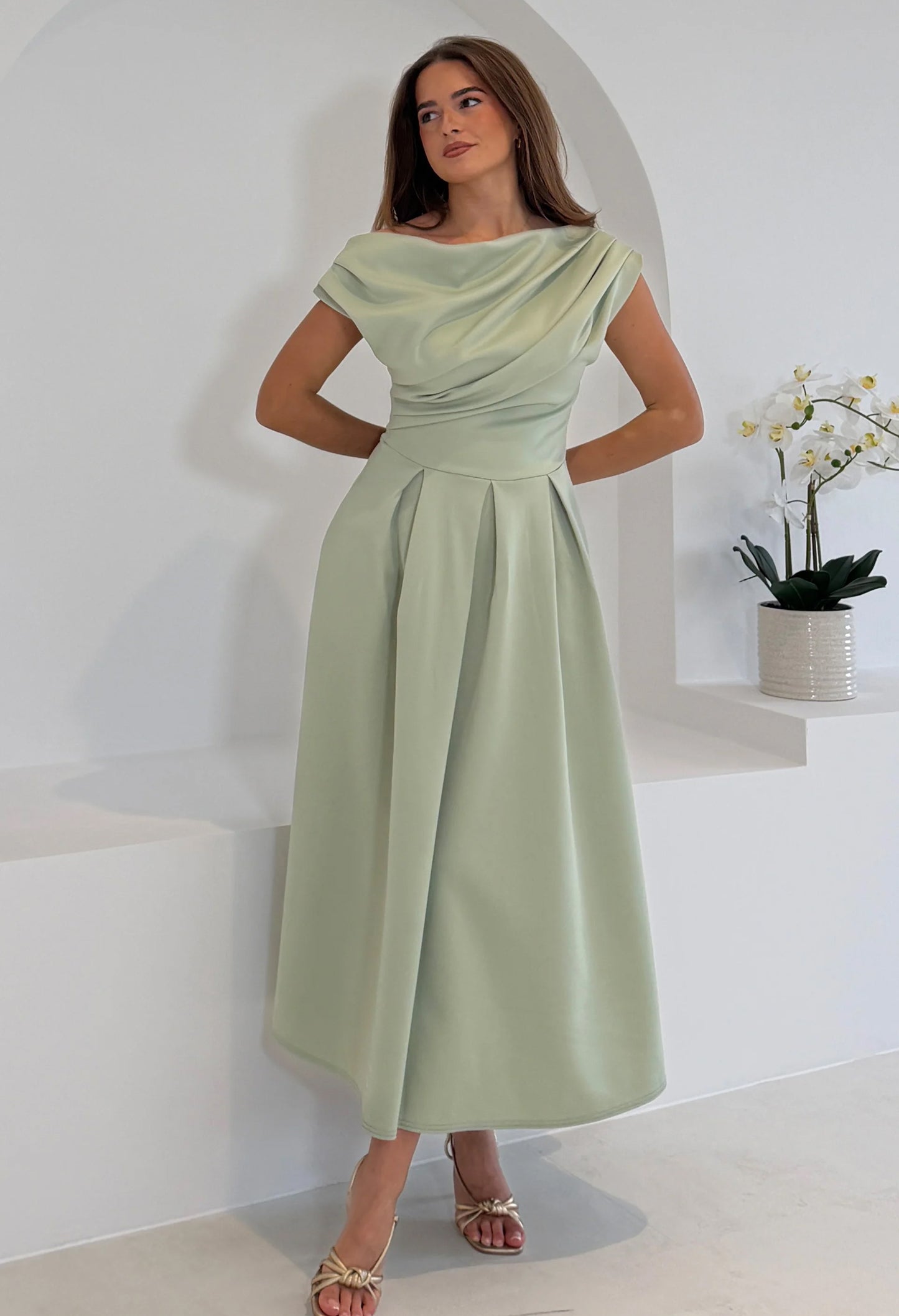 Betty Asymmetric Midi Dress