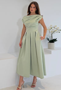 Betty Asymmetric Midi Dress