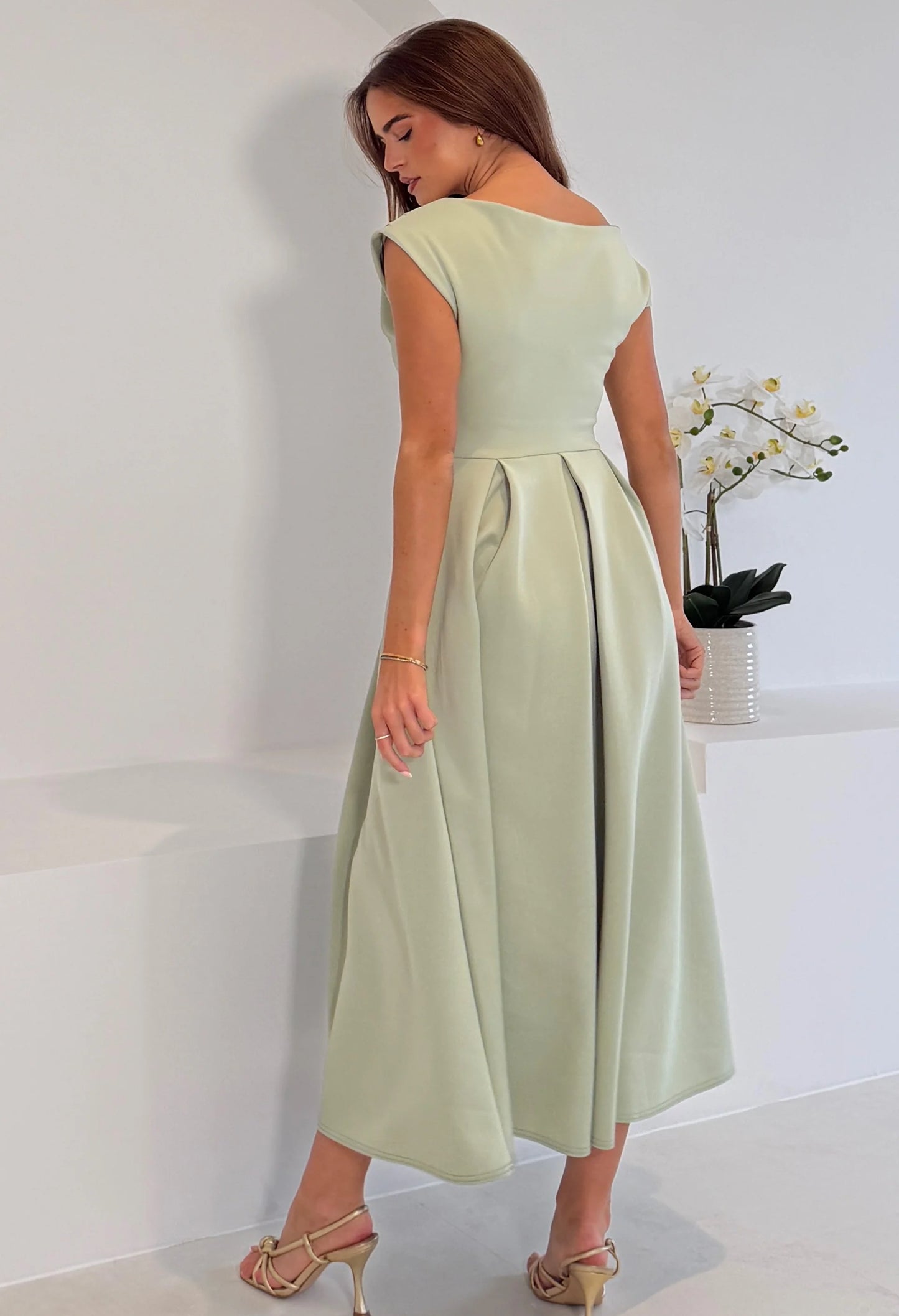 Betty Asymmetric Midi Dress