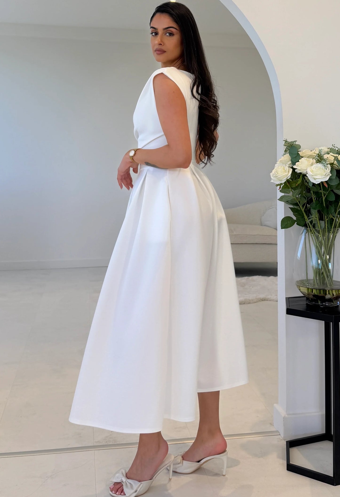 Betty Asymmetric Midi Dress