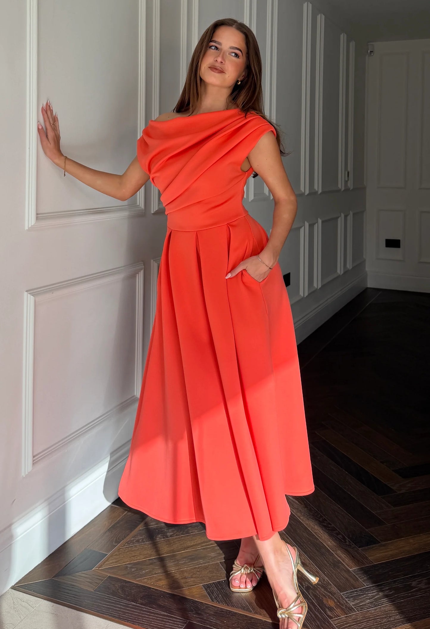 Betty Asymmetric Midi Dress