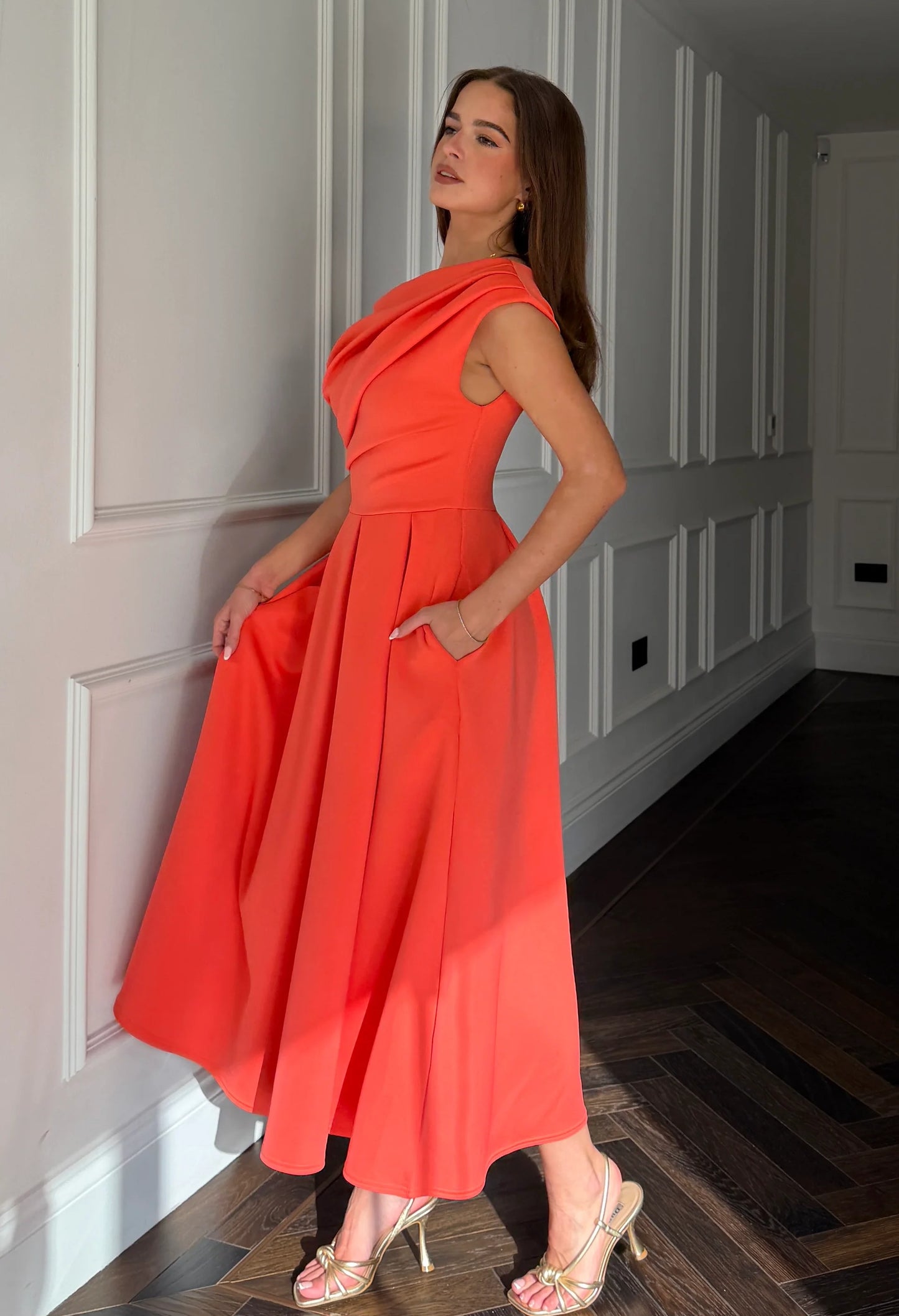 Betty Asymmetric Midi Dress