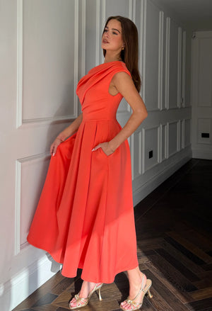 Betty Asymmetric Midi Dress
