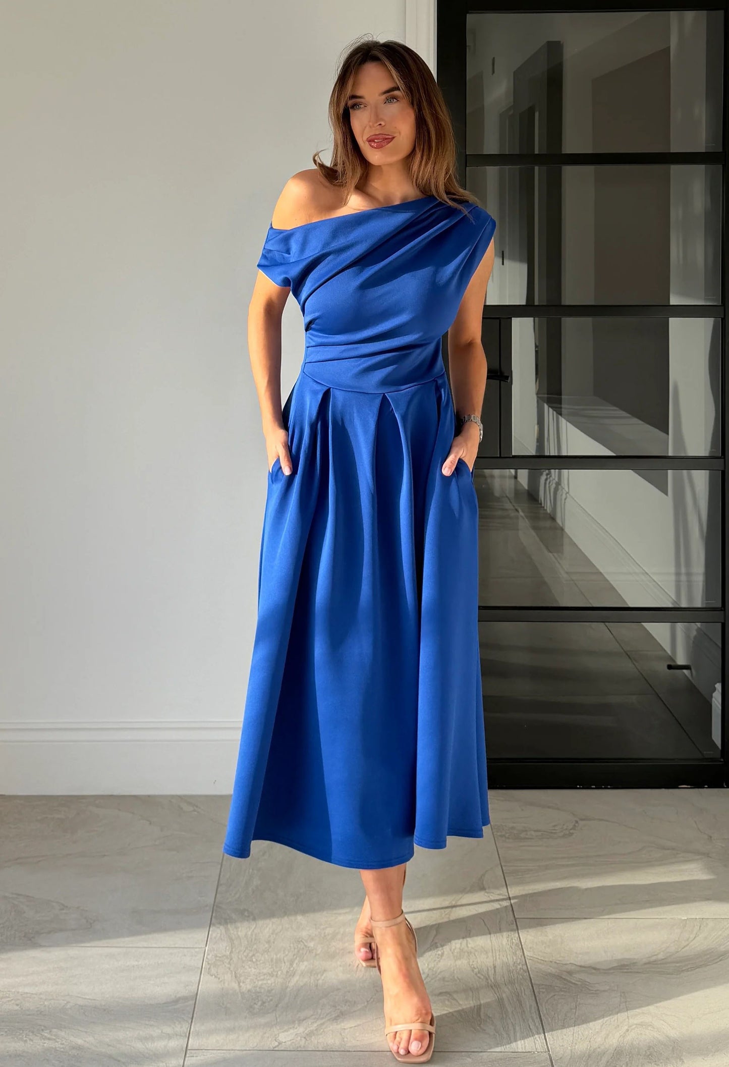 Betty Asymmetric Midi Dress
