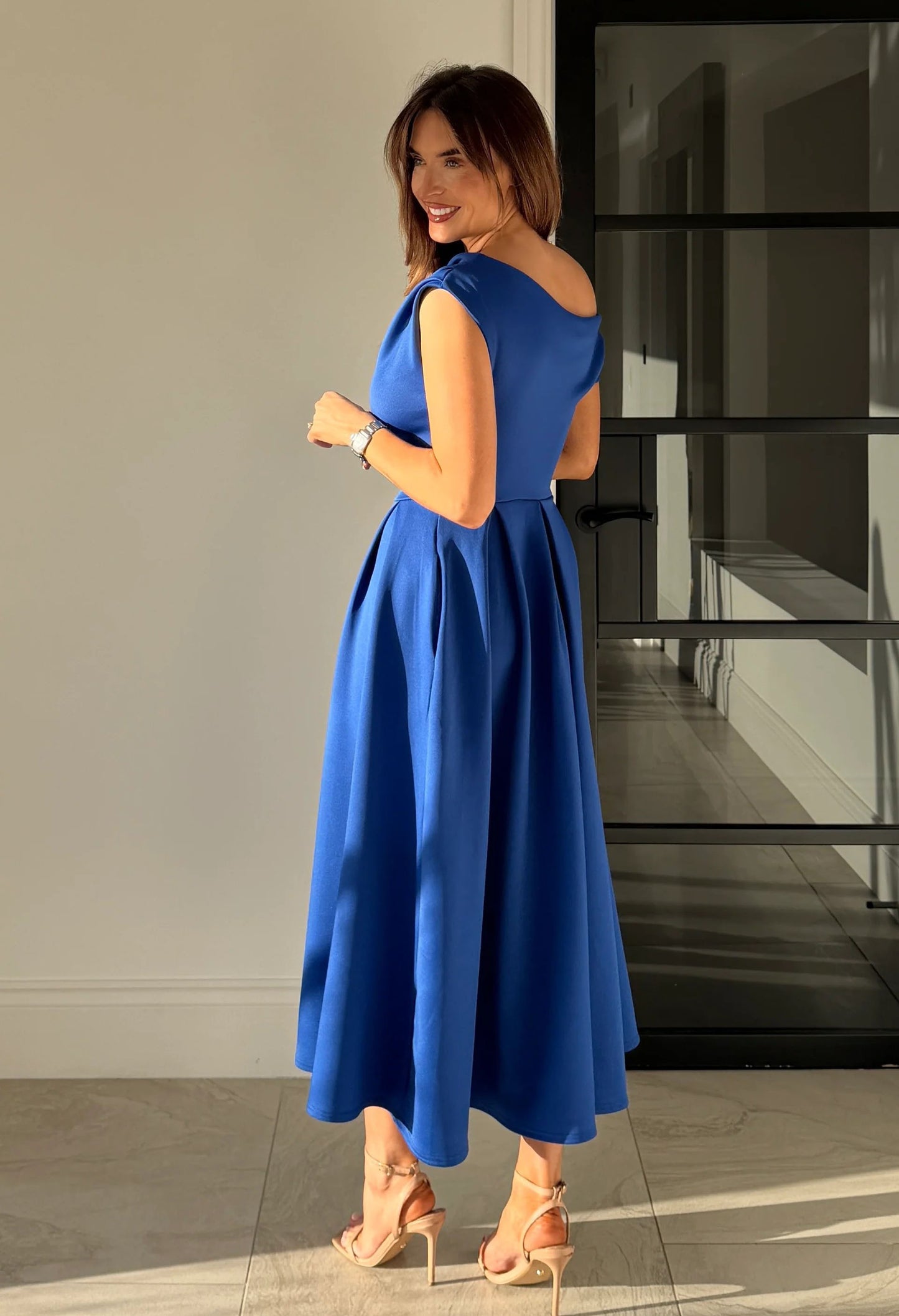 Betty Asymmetric Midi Dress