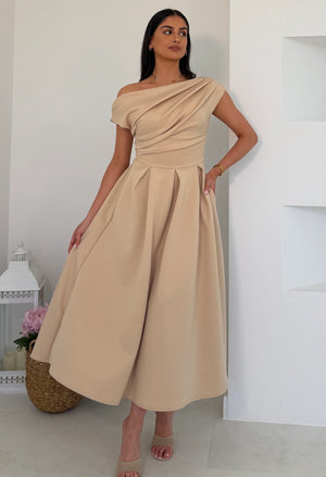 Betty Asymmetric Midi Dress