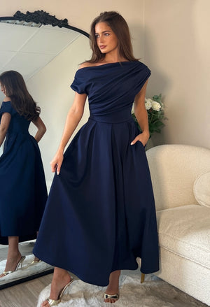 Betty Asymmetric Midi Dress