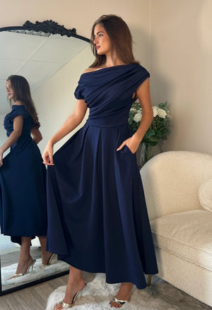 Betty Asymmetric Midi Dress